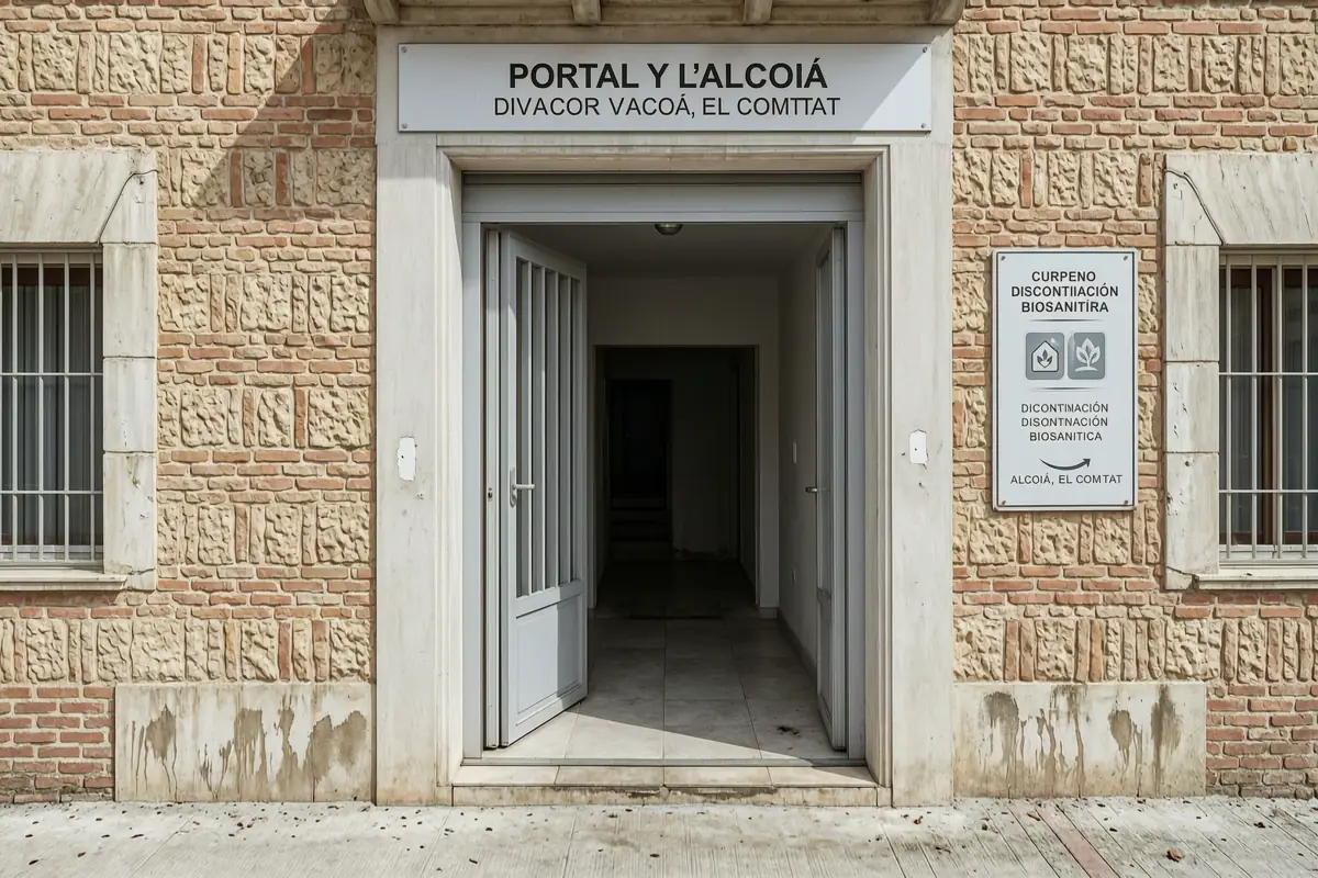 Portal de un edificio en Alcoi
