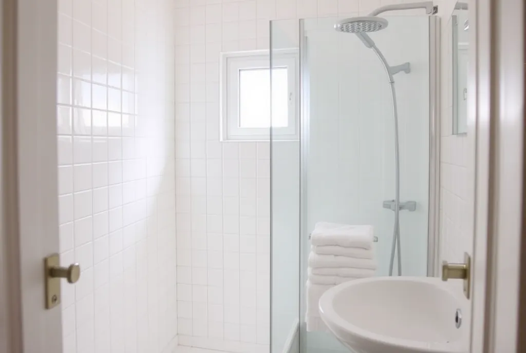 Baño desinfectado de una vivienda